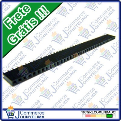 5pcs X Barra De Pinos Fêmea 1x40 2.54mm