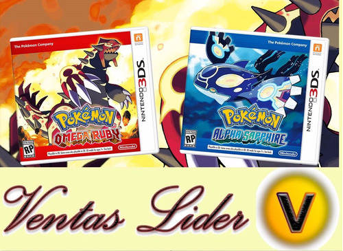 Stock!!! Pokemon Ruby Omega / Zafiro Alfa. De Ventaslider