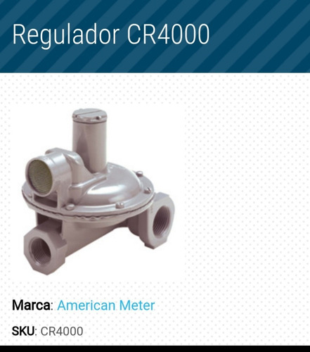 Regulador Para Gas  Baja Presion