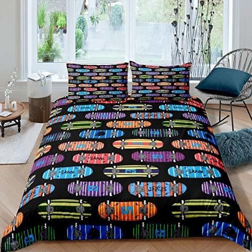 Fundas Para Edredones - Feelyou Skateboard Duvet Cover Set E