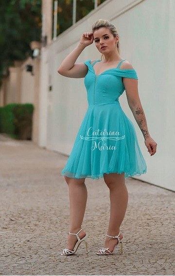 vestido estilo boneca azul