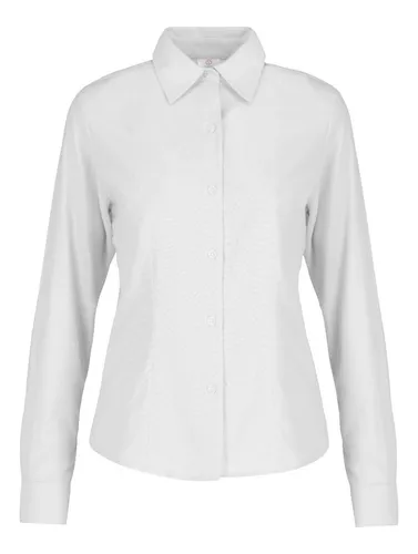 tuberculosis profesor Paquete o empaquetar Camisa Blanca Mujer Manga Larga | MercadoLibre 📦