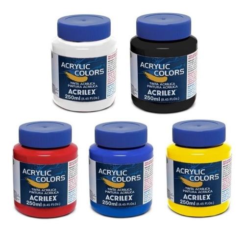 Kit 3 Tinta Para Tela Acrilica Acrylic Colors I 250ml Cor Escolher Cor Mandando Mensagem Ao Vendedor