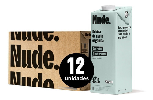 Kit 12 Bebida De Aveia Nude. Cremoso 1l