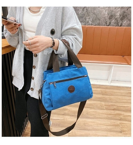 Bolso De Lona De Gran Capacidad For Mujer De Moda Urbana