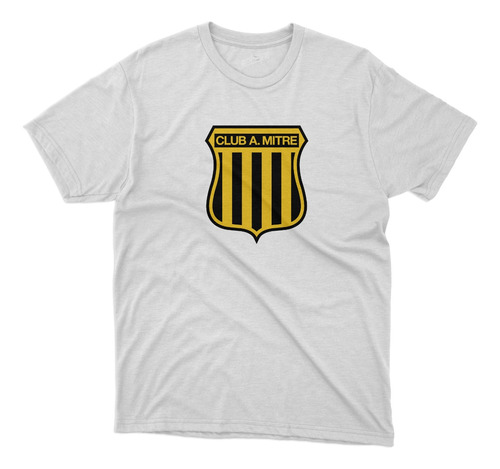 Remera Futbol Mitre De Sgo Escudo En El Pecho Blanca