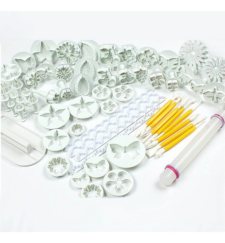 - 68 Moldes Cortadores Fondant Elastico Pastel Flores