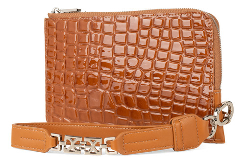 Cartera Cierre Sencillo Cloe Racso Mediano Color Naranja