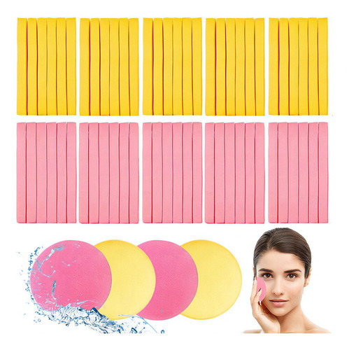 120 Piezas De Esponja Facial Comprimida, Esponja Limpiadora