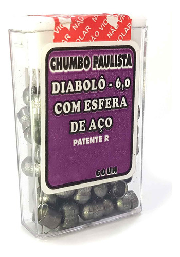 Chumbinho 6.0mm Diabolo C/esfera B60pç - J.a.r