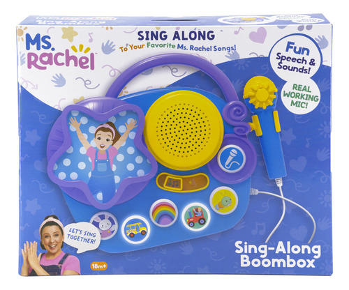 Micrófono De Karaoke Ekids Ms Rachel Con Boombox Para Niños