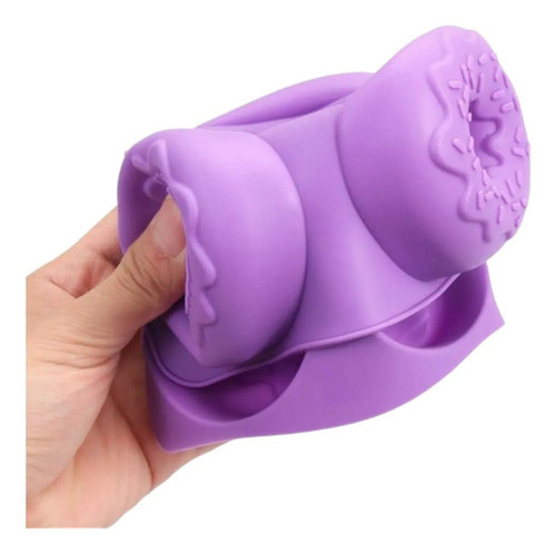 Molde De Silicona Para Donas 6 Cavidades Repostería Multicolor