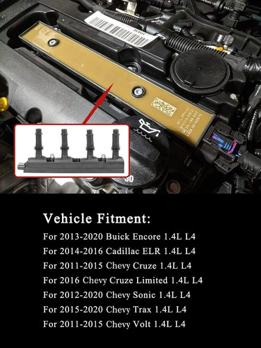 Bobinas De Encendido Para Chevy Cruze Sonic Trax Buick Encor