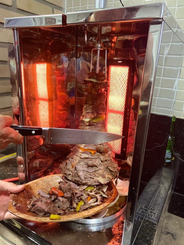 Churrasqueira Churrasco Grego Grill À Gás Espeto Elétrico R2