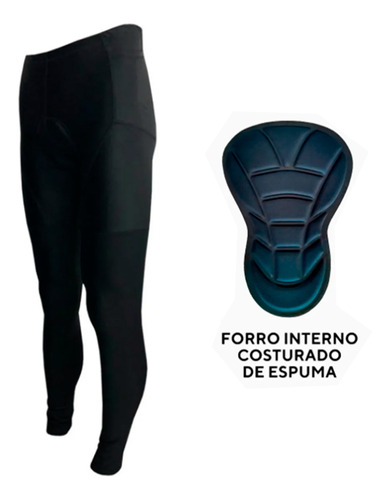 Calça Ciclismo Basic Comfort Masculina Mtb Térmica Preta