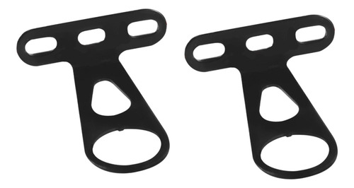 6 X 2 Soportes De Montaje Para Cesta Delantera De Negro
