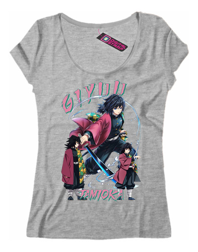 Remera Mujer Giyuu Tamioka Demon Slayer Anime Manga Ab5 Dtg