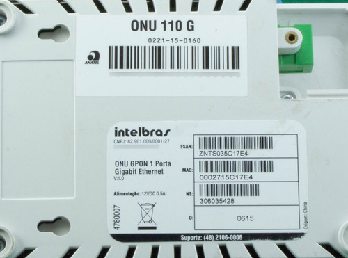 Kit 10 - Onu Intelbras Gpon 110g (Usado)