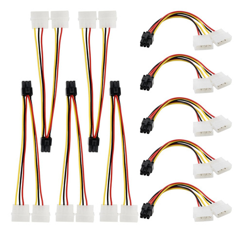 Adaptador De Corriente Molex De 4 Pines A Pci-e Pci-e Pci Ex