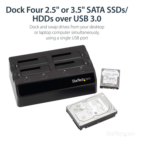 Startech.com 4-bay Usb 3.0 To Sata Hard Drive Docking Sta...