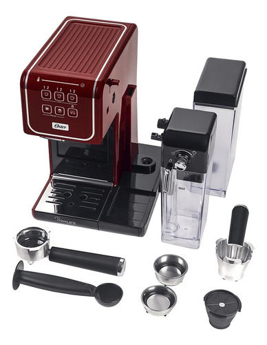 Cafeteira Oster Primalatte Touch Red Funç Auto 1050w 220v