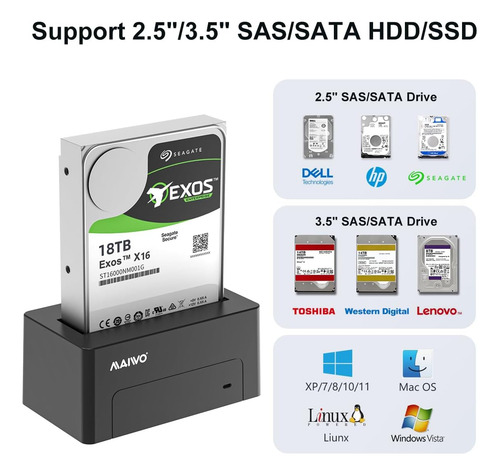 Adaptador Sas A Usb 3.0 - Lector De Discos Duros Externo