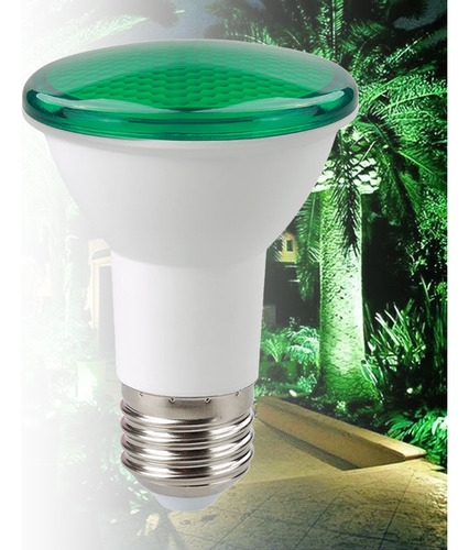Lâmpada Led Par20 4,8w Save Energy Ip65 Verde