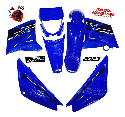 Kit Plástico Yamaha Xtz 125 Tapas Guardabarros Carenaje 2023