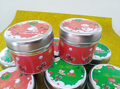 Latas Decoradas Navidad Con Chocolates