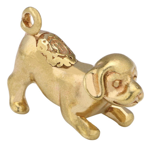 Figura De Perro De Latón En Miniatura, Colgante De Perro De