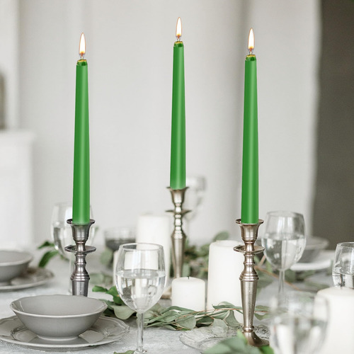 Konni 0.87 × 10 Pulgadas De Velas Cónicas Verdes, Velas Alta