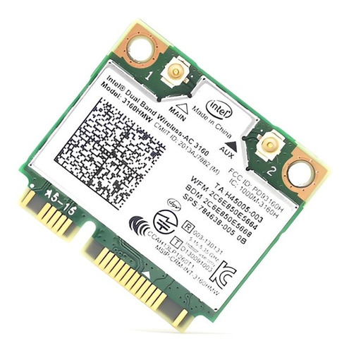 Placa Wifi 5ghz Intel Dual Band Para Notebook Asus X550ln