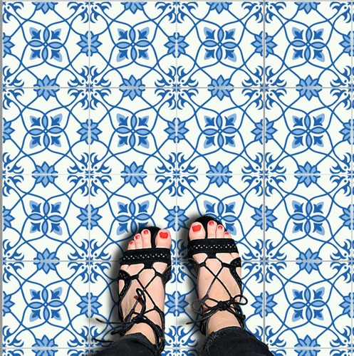Plancha Vinilo Lamina Azulejo Mosaico Adhesivo 1 X 0.70 Mts Color 45. Monaco