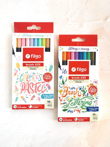 Set Marcadores Brush Filgo 10 Colores
