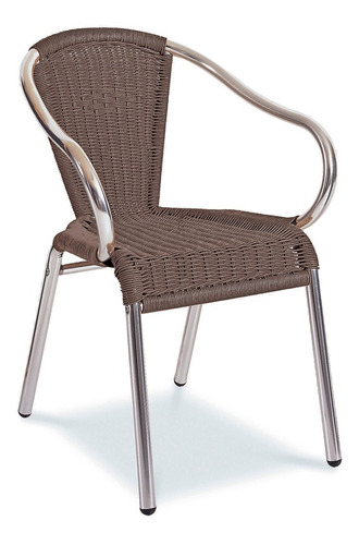 Silla Samba Asiento Y Respaldo Mimbre Color Cafe Marca Durex