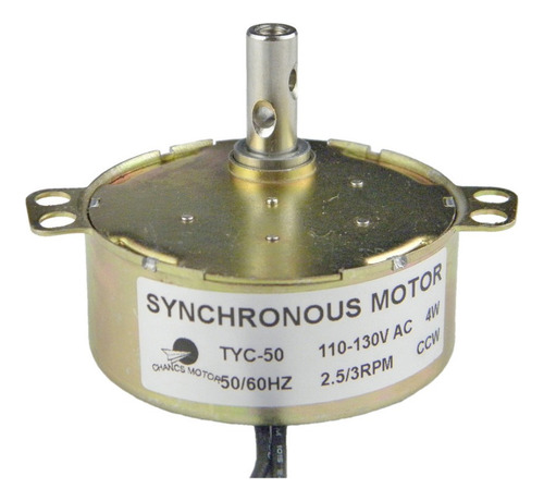 Motor Síncrono Chancs Tyc-50, 110 V, 2,5/3 Rpm, Cw Ac