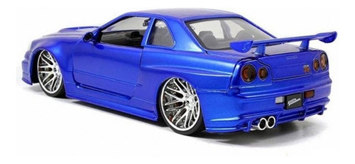 Nissan Skyline GT-r Bnr34 Rápido y Furioso de Brian 1:24 Jada