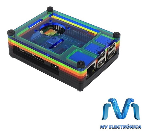 Case Protector Para Raspberry Carcasa Pi 3 Multicolor