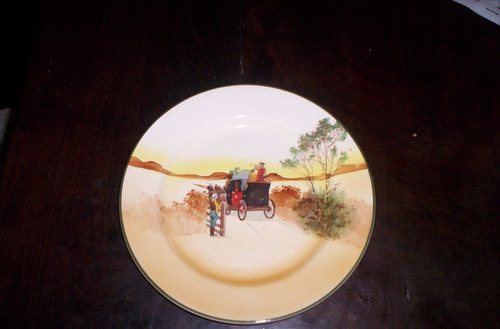 Antiguo Plato Mesa (21,5cm) Royal Doulton Serie Cocheros 12