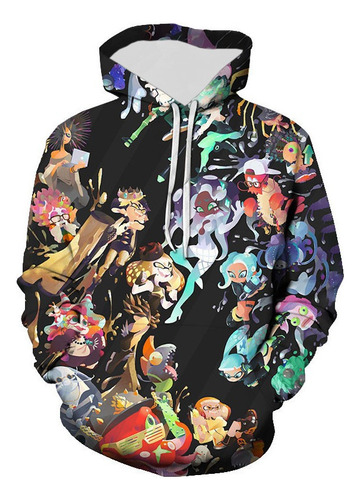 Rt Sudadera De Manga Larga Con Capucha Splatoon Impresa En