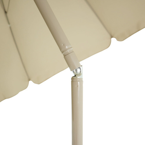 Conjunto Miami 4 Cadeiras Com Mesa E Guarda Sol Bege Belfix