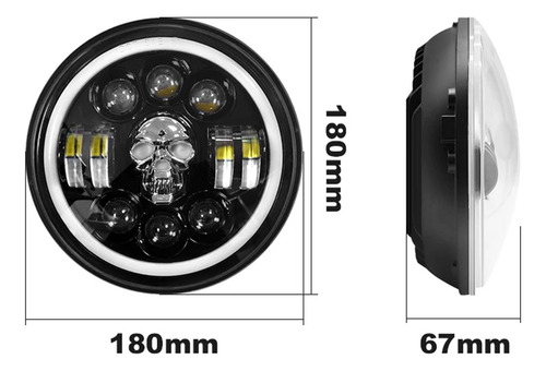 Optico Led Ojo De Angel 5 Colores + Giro H4 Universal/jeep
