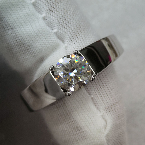 Anillo Para Hombre Plata De Ley S925 Con Baño De Oro Blanco