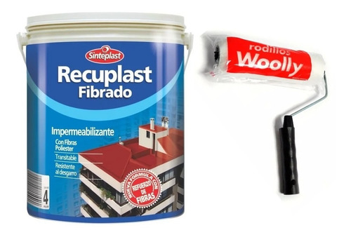 Recuplast Fibrado Techo Membrana Liquida 20 K + Rodillo Mm