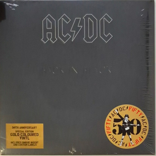 Ac/dc - Back In Black 50 Aniversario Vinilo Dorado Importado