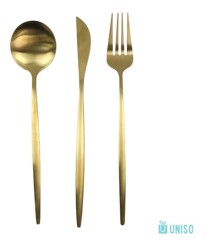 Imagem 4 de 4 de Conjunto Talheres Prata 3pcs