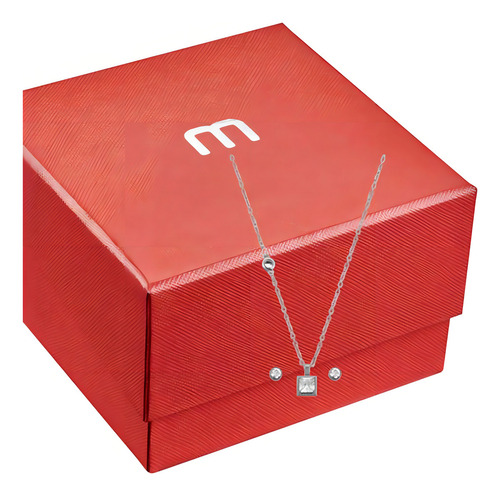 Kit Relógio Mondaine Feminino Prata Colar Brincos 32425l0mvne2k1