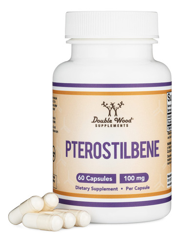 Suplemento De 100 Mg De Pterostilbeno Em Cápsulas Double Woo