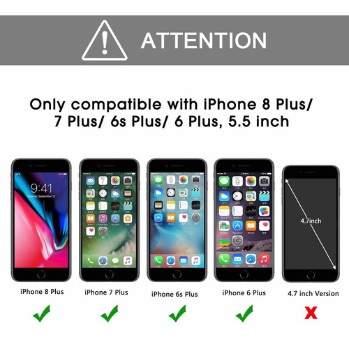 Omoton 4-pack Protector De Pantalla Para iPhone Plus 8/7 Plu