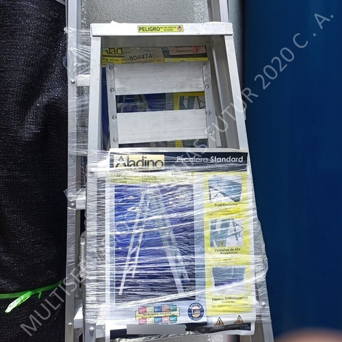 Imagen 4 de 4 de Escalera Alum Tijera 8 - 6 Tramos Estandar Aladino
